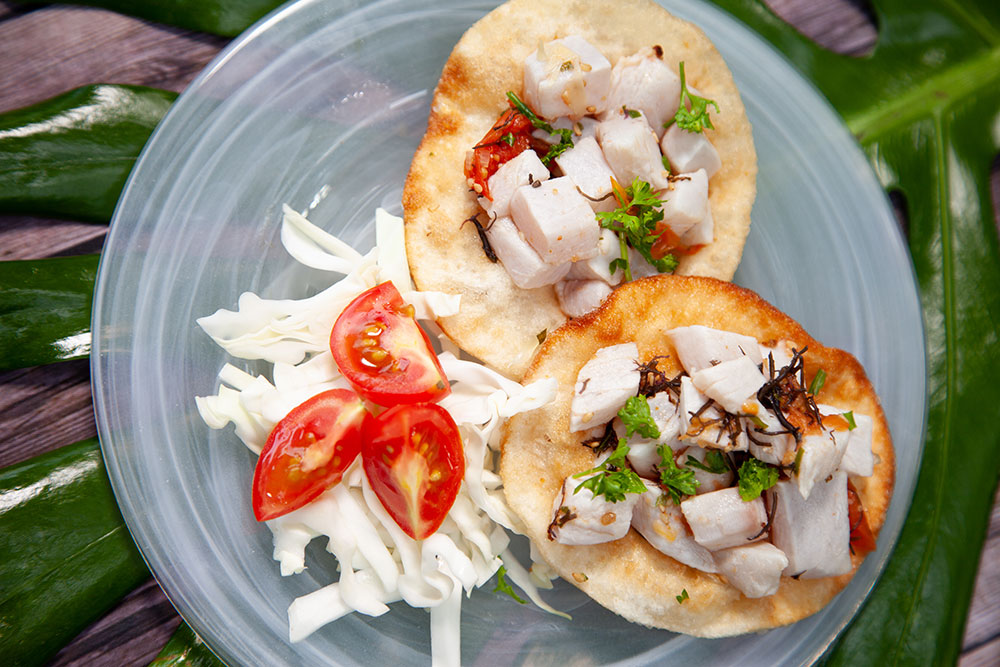 Hawaiian Style Ceviche Tostada Hawaiian Style Ceviche Tostada